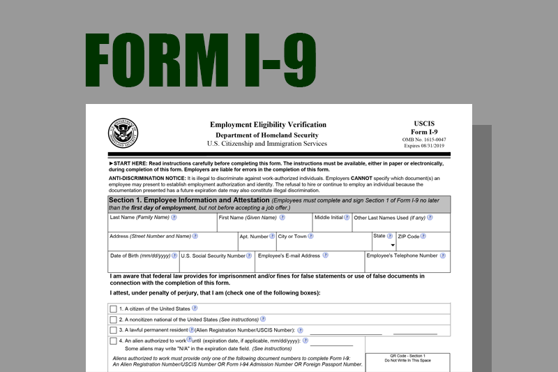 Form I-9 Expiring